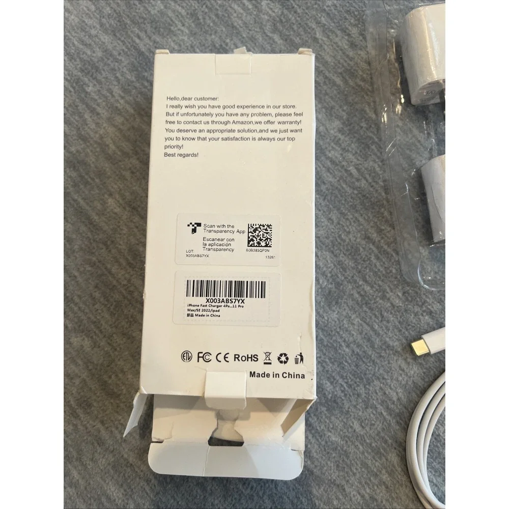 Feels2Nice USB-C Quick Cables & Block Chargers 2Pk For iPhone 14 & Below New Box